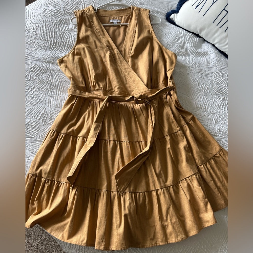 Nine West Tan V-Neck Dress